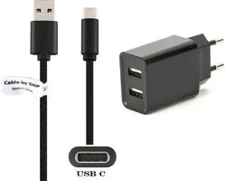 Chargeur OneOne 2,1 A + câble USB C de 1,8 m. Chargeur et câble de chargement avec deux ports. Compatible avec Canon EOS R6, EOS R10, EOS R50, EOS R6 Mark II, EOS R7, EOS R8, EOS Ra, EOS RP, entre autres