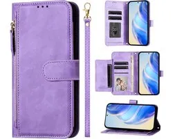 Wallet Case for vivo X300 Pro PU Leather Phone Case with Card Slots Magnetic Zipper Kickstand Premium Leather Flip - ShopVlot