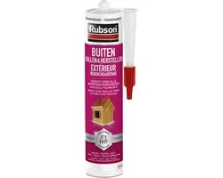 Rubson Easy Sealing Extérieur Transparent 280 ml | Mastic d'Étanchéité Extérieur Transparent | Résistant aux Intempéries | Pour Joints, Fissures et Réparations Invisibles