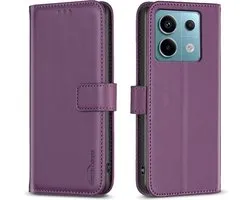 BINFEN Étui à Livres adapté à l'étui Xiaomi Redmi Note 13 Pro 5G / Poco X6 - Violet