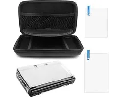 Housse de protection pour Nintendo NEW 3DS XL, avec coque rigide et 2 protections d'écran, étui de voyage rigide, films protecteurs pour le haut et le bas