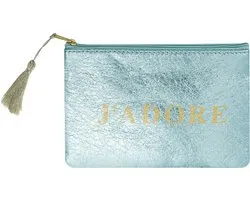 Trousse de Maquillage métallisée j'adore - bleu