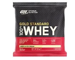 Optimum Nutrition Gold Standard 100% Whey Protein Sachet - Vanilla Ice Cream - Proteine Poeder - Eiwitshake - 31 gram (1 serving)