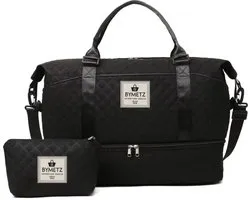 Set de Bagage à main 55 x 35 x 25 et 55 x 40 x 25 cm - Capacité maximale - Avec housse Smart pour valise - Sac de Bagage à main 55 x 35/40 x 25 cm - Trousse de toilette pratique incluse - Nieuwe format Transavia et KLM - Zwart