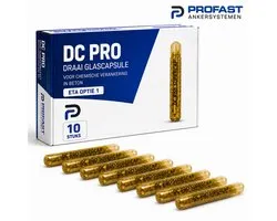 PROFAST - DC PRO - Capsules en verre - 10 PCS M16 - Certification ETA 1 - Extrêmement durable - Ancrage chimique