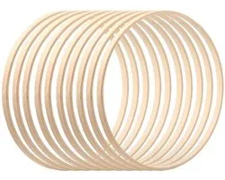 Catcher Crafts 10 stuks Dream Catcher Dreamcatcher Ring Macrame Craft Hoop Hof Fan Embroidery Stretch DIY accessoire 8-40cm bruiloft decoratie (Color : 5cm 10pcs)