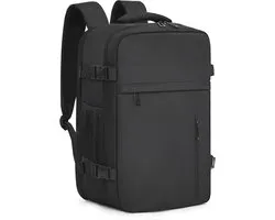 SnelShoppen - Handbagage Backpack 40 x 20 x 25 cm voor Ryanair - Lichte 20L School- en Office Daypack in Zwart voor Reizen en Dagelijks Gebruik