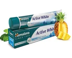 Himalaya Herbals Active White Toothpaste Fresh Gel - Kruidentandpasta - Gezond Tandvlees en Wittere Tanden - Vegetarisch - Tandpasta Zonder Fluoride en Parabenen - 75ml