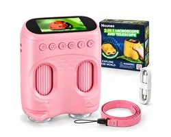 2 in 1 Kinder Microscoop & Verrekijker - Digitale Microscoop voor Kinderen met Telescoop - 1000x Zoom - HD Camera - Insecten Speelgoed