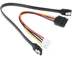 4-pins HDD-voedingskabel met SATA 3.0-datakabel compatibel met Hikvision compatibel met HiLook NVR-systemen
