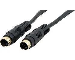 Deltaco AV-3, S-Video kabel (4-pin) mannelijk, verguld, 3 m, zwart