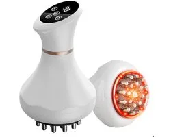 Masseur de drainage lymphatique électrique 4-en-1 : anti-cellulite - micro-courant sculptant, lumière rouge, chauffage et vibration - réduit les vergetures