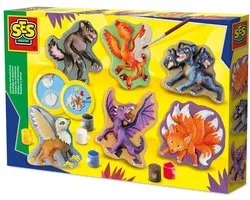 SES Creative Gieten en Schilderen Set - Mythische Wezens - Voor Jongens vanaf 5 Jaar - Knutselen - Schoencadeautjes Sinterklaas