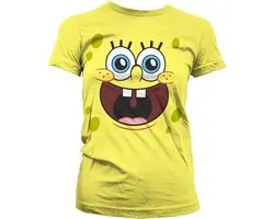 SpongeBob SquarePants Dames Tshirt -L- Sponge Happy Face Geel