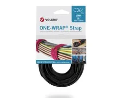 VELCRO® One Wrap® Strap - 20 mm x 230 mm - 25 stuks - Zwart