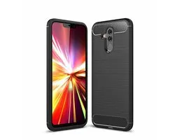 Ntech Soft Brushed TPU Hoesje Geschikt voor Huawei Mate 20 Lite - Matt Zwart