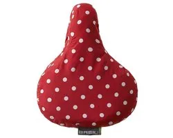 ROSA-SADDLE COVER. rood / wit