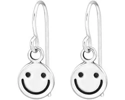 Joie|S - Boucles d'oreilles à breloques emoji smiley argentées - boucles d'oreilles - argent sterling 925