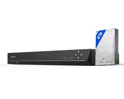 Reolink RLN16-410 16CH PoE NVR pour système de caméra de surveillance domestique CCTV, Fonctionne exclusivement avec les caméras IP PoE 16MP/12MP/4K/8MP/5MP/4MP de la même marque, Enregistrement 24/7 sur disque dur préinstallé de 4TB