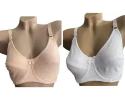 Katoenen Beha (set van 2)niet voorgevormd en beugel (set van 2) 95C wit-beige