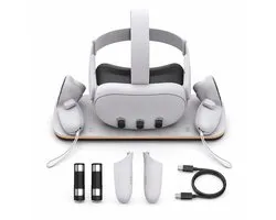 Gloovon® - Support de Console VR - Station de Recharge VR - Support de Recharge Contrôleur - Accessoires Oculus Quest 3 - Compatible avec Meta Quest 3