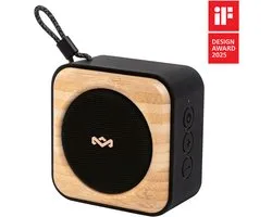 House of Marley Roots Bluetooth speaker - Draadloze compacte speaker - Ingebouwde Flesopener - Waterproof - 10 uur Batterijduur - Gemaakt van Duurzame Materialen - Zwart