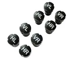 HP Autozubehör Valve Cap Set de 8 pièces Zwart