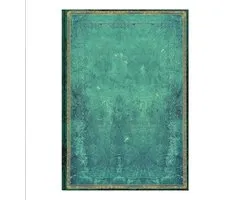Old Leather Collection- Pacific Blue (Old Leather Collection) Midi Lined Softcover Flexi Journal (Elastic Band Closure)