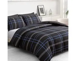 Pamposh Beddengoedset, ultrazachte microvezel dekbedovertrek met kussensloop, beddengoedset met ritssluiting - ShopVlot
