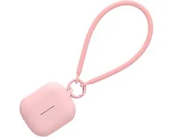 Étui pour écouteurs intra-auriculaires kwmobile compatible avec Samsung Galaxy Buds 3 / Galaxy Buds 3 Pro - Housse pour écouteurs intra-auriculaires avec dragonne - Silicone rose ancien