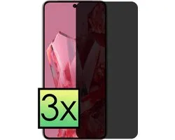 Screenprotector - 3 Stuks - Geschikt voor Google Pixel 8 Pro - Privacy Filter - Beschermglas - Gehard Glas - Tempered Glass - Screen Protector - Anti Spy - Full Display Cover