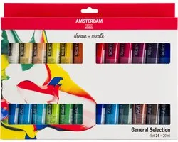 Peinture acrylique Amsterdam Standard 24 tubes 20ml