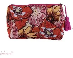 Imbarro - Pouch - Toilettas - Beautybag - Peony - Jaquard - 35x20cm
