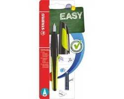 Disney STABILO EASYbuddy - Ergonomische Vulpen - Zwart/Lime - Standaard M Punt Voor Rechtshandigen