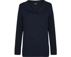 Jimmy Sanders Sweater - Pull Col Châle Femme Marine - S