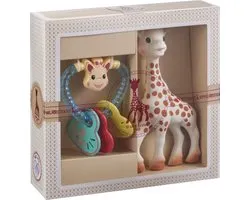 Sophie de giraf Sophiesticated Cadeauset - Baby speelgoed - Sophie de giraf & Hart Bijtring - Kraamcadeau – Babyshower cadeau - 4-Delig