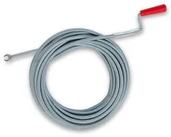 EBERTH Serpent de nettoyage de canalisation, 15 m de long et Ø 9 mm, ressort de drainage efficace pour tuyaux à partir de Ø 40 mm, tête de forage en forme de griffe avec Ø 20 mm, nettoyeur de canalisation pour WC et drains contre les bouchons