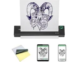 TopChoice® Tattoo Printer - Stencil Printer - Thermal Printer - 2000mAh - Zwart