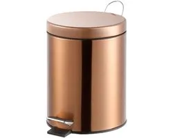 Prullenbak Stainless Steel Rubbish Bin pedaal prullenbak Wastebasket Garbage Container Bin met Deksel for badkamer keuken Waste Bin Vuilnisbak (Color : Rose gold, Grootte : 5L)