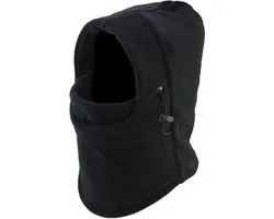 BukkitBow - 3-In-1 Fleece Balaclava / Bivakmuts - Skimuts – Muts / Sjaal / Nekwarmer - Wintersport Muts - Thermo Helmmuts - Onderkleding Voor Winter - Nek Warmer – Kleding voor Skien / Snowboarden - Zwart