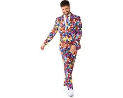 OppoSuits Sesame Street™ - Costume Sesamstraat - Costume de Carnaval pour Homme - Comprenant Pantalon, Blazer et Cravate - Multi Couleur - Taille : EU 62
