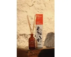 ROSETTAS - Reed Diffuser (100 ml) - Monoï Clementine - Geurstokjes - Home Fragrances - Gift - Ecologisch - Hoge Kwaliteit - Made in Belgium - Moederdag - Zachte Geurverspreider
