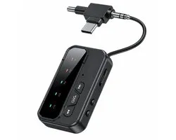 DrPhone BTConnect Bluetooth 5.4 Audio Adapter – Zender & Ontvanger – AUX 3.5mm – TV Auto Speaker