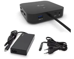 USB-C Dual Display Docking Station with Power Delivery 65W + Universal Charger 77 W