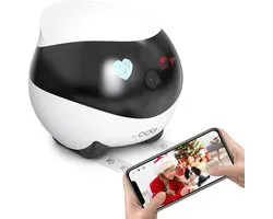 Caméra Spy - Caméra de surveillance - Spycam Enabot Caméra dôme sans fil Binnenshuis 1080P Animaux domestiques WiFi IP avec Audio bidirectionnel Vision nocturne IR Croisière automatique Accès à distance Emplacement pour carte SD EBO-SE