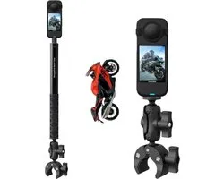 PRO Motorcykle bundle 4 Insta360 - Pro Motor kit -Bike Mount for Insta360 - Invisible Selfie Stick 1.1m - Motorcycles - Motor bundle 4 Insta360 X6 X5 X4 X3 X2 X R GO Ace- Insta360 X6 -Fiets Mount - Motor - Camera - Insta360 one X5