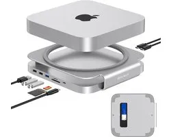 Station d'accueil et support pour Mac Mini/Studio avec SSD M.2, double lecteur de cartes et ports USB A/C 10 Gbit/s
