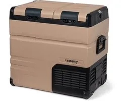 Steamy-E Dual Zone Elektrische Compressor Koelbox - Dual Zone - 54 liter - 12V en 230V - voor auto en camping - Sandstone