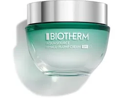 Biotherm Aquasource Hyalu Plump Crème SPF30 - Hydratation longue durée et haute protection UV - Enrichie en Duo d'Acide Hyaluronique - 50ml