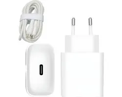 25w usb-C Power Adapter met usb-C naar usb-C kabel 1 meter - Usb-C Oplader - Super Fast Charger - S26 / S25 / S24 / S23 / S22 / S21 / S20 Snellader - Oplader A57 A56 A55 A54 A16 A17 Tab S9 S10 S11 A9 A10 A11